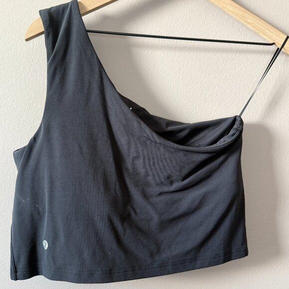 Women's 10 Lululemon Align Asymmetrical Black Bra - Picture 4 of 7
